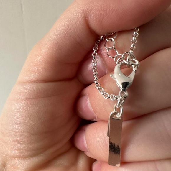 Silver Circle Necklace - Picture 8 of 8